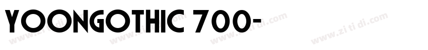 YoonGothic 700字体转换